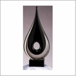 13" Raindrop Art Glass Sculpture Award