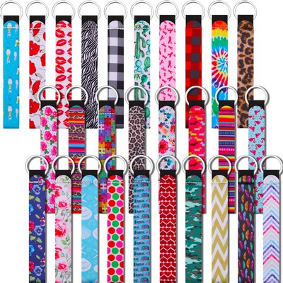 Neoprene Wristlet Strap Keychain Lanyard for Women