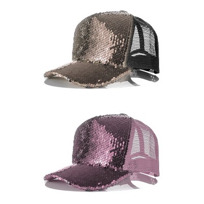 Sequined baseball cap