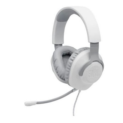 JBL Quantum 100 Wired Over-Ear Gaming Headset w/ Detachable Mic White