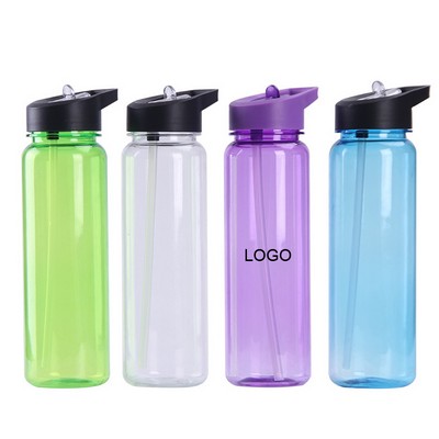 Customized BPA free water bottle with Straw