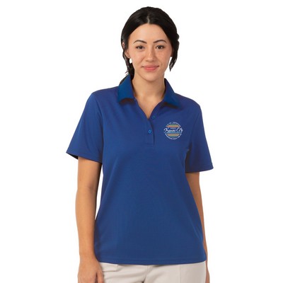 Zorrel® Elm™ Ladies Vertical Dash Jacquard Stripe Polo Shirt