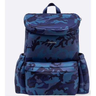 Corkcicle Lotus Backpack Cooler in Camouflage Navy Neoprene