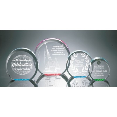 Beveled Circle Acrylic Award, 5" Dia