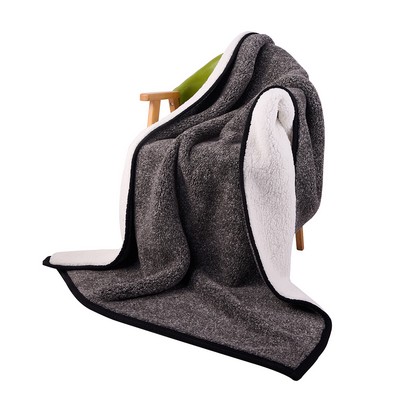 Double Sided Sherpa Throw Blanket