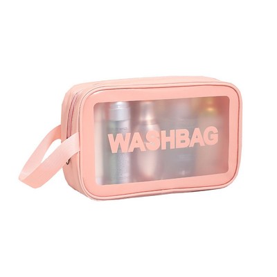 PVC Zippered Toiletry Makeup Bag