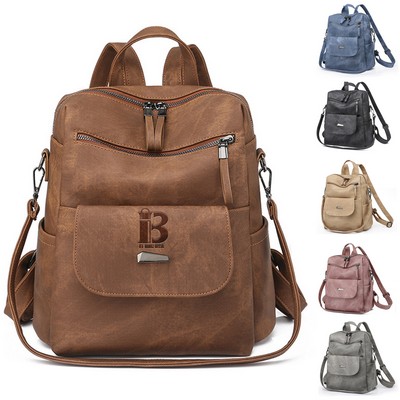 PU Leather Backpack for Women