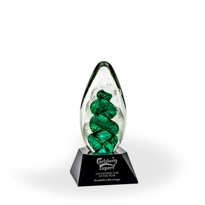 Clifton Art Glass Award - Black Base