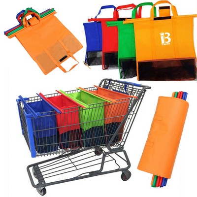 Trolley Bags-4 Pack Reusable Grocery Shopping Tote 4-Bag