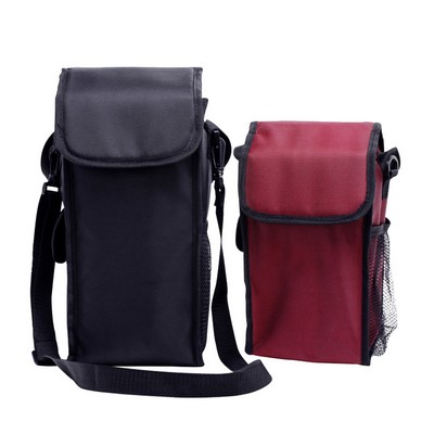 Three layer straight tube insulated portable insulated lunch box bag