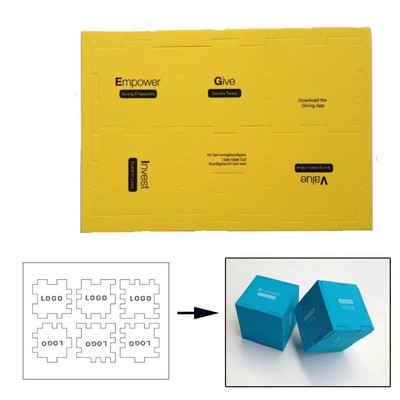 1 3/5" Custom Foam Puzzle Cube Multiple Logos Display