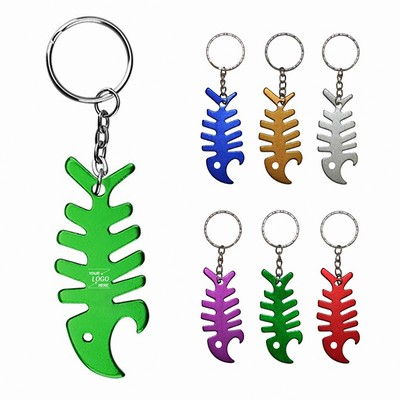 Fishbone Keychain Bottle Opener