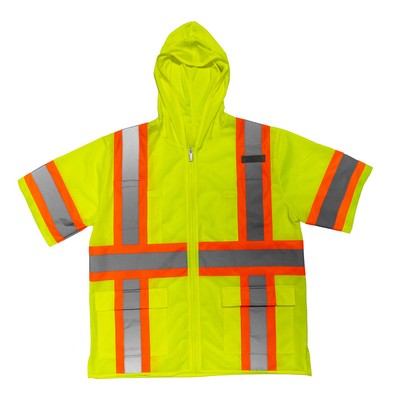 Hooded Class 3 Contrast High Viz Vest