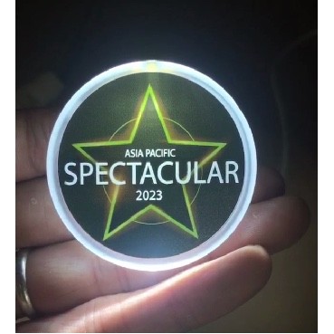 Led Circle Badge With Pin