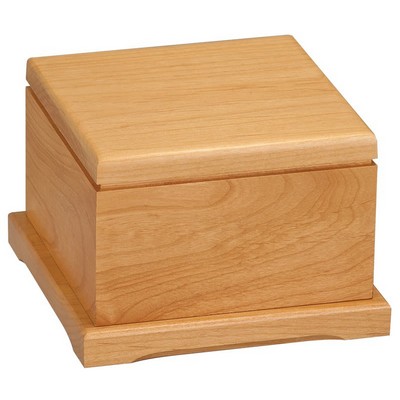 3.25" Red Alder Pet Urn with Lid