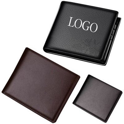 Business Soft Leather Money Clip Wallet