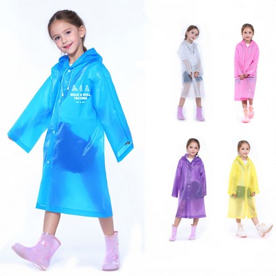 EVA Rain Poncho Raincoat For Kids