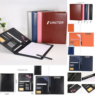 PU Leather Portfolios Padfolio Binder