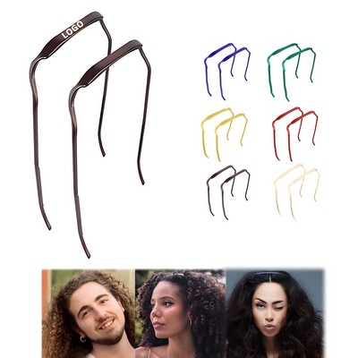 Unisex Solid Color Invisible Hair Hoop For Thick Curly Hair