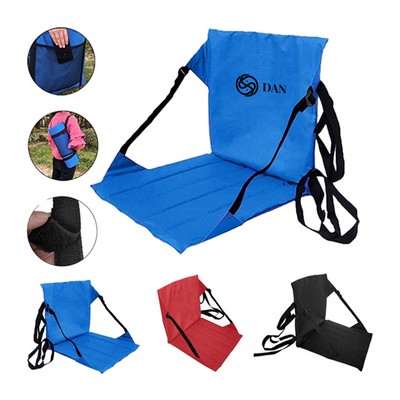 Portable stadium seat cushion out floor chair