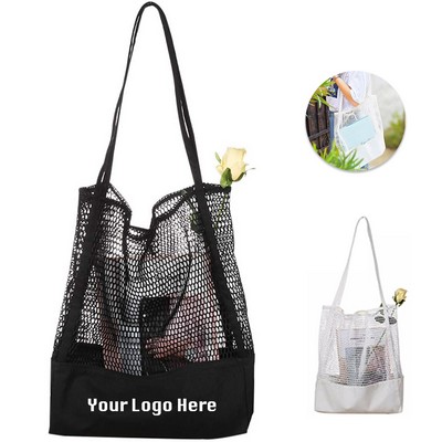 Canvas Mesh Shopping Bag