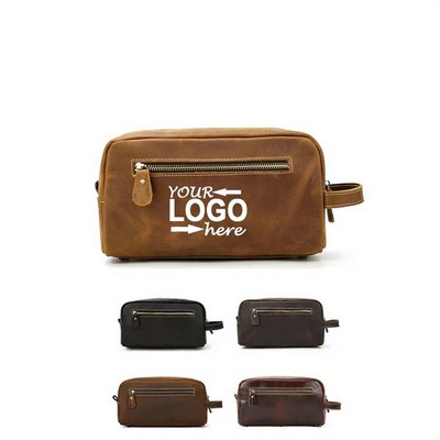 Genuine Leather Toiletry Bag