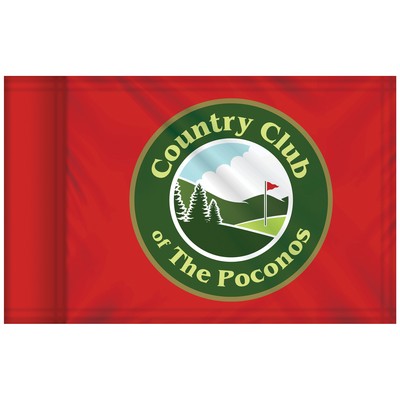 6" x 8" Single Reverse Golf Flag with Tube