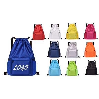 19"X 15" Oxford Cloth Basketball Drawstring Backpack