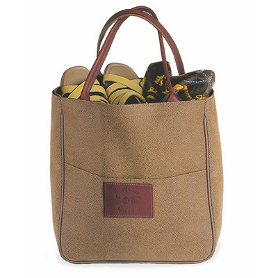 Weekend Tote Bag w/Leather Handles (Waxed Canvas)