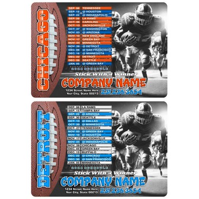 4 X 5.75 Football Schedule Magnet