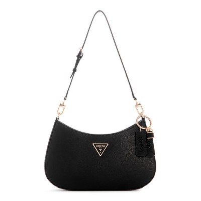 GUESS® Noelle Black Top Zip Shoulder Bag