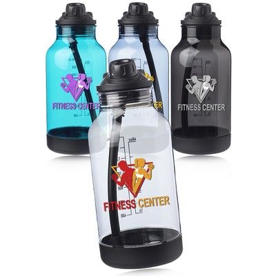 Plastic Sports Bottles with Capacity Markings 64 oz