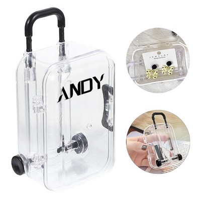 Mini Cute Transparent PP Trolley Case Jewelry Box