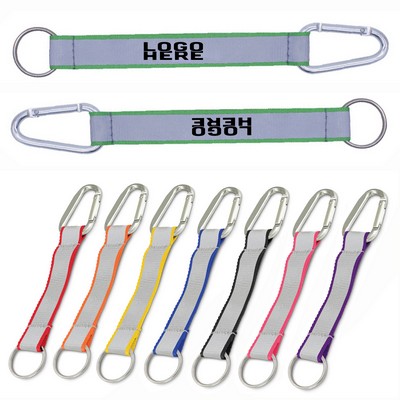 Reflective Lanyard Keychains With Carabiner