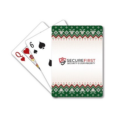 Holiday Christmas Design Full Color Custom Back Poker Size Playing Cards