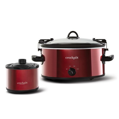 Crock-Pot® 6-Quart Cook & Carry™ Slow Cooker, Manual, With Little Dipper® Warmer, Red