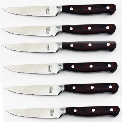 BergHoff Pakka Wood Ss Steak Knives, Set Of 6, 12"