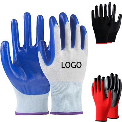 Safety Work Nitrile Coated Work Gloves