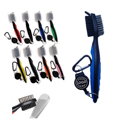 Golf Club Double-Sided Cleaning Brush With Hook