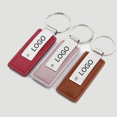 Polyurethane Leather Metal Key Chain