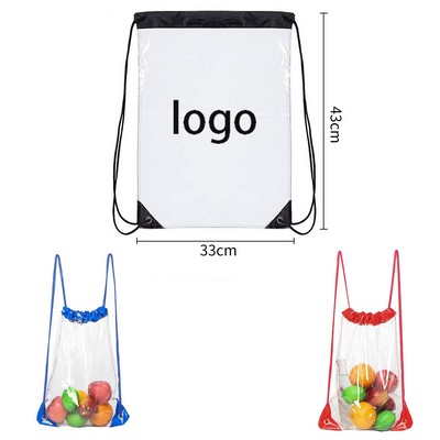 Transparent Clear Drawstring Backpack