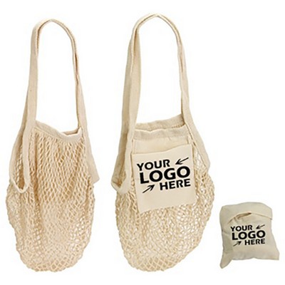 Collapsible Cotton Mesh Tote