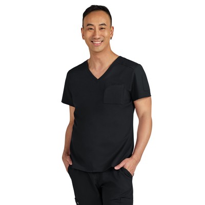 koi - Cureology - Men's Chest Pocket V-Neck Arthro Top