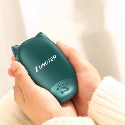 Rechargeable Cat Shape Double Sides Hand Heater Power Bank 3,000mAh