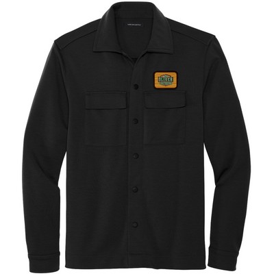 Mercer+Mettle™ Double-Knit Snap Front Emblem Jacket