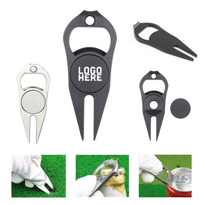 3 in 1 Divot Repair Tool Bottle Opener