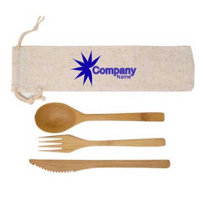 Eco-Friendly Bamboo Utensil Set