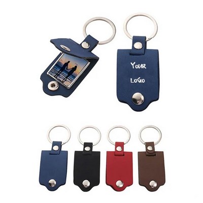 PU Leather Key Kit Blank Photo Keychain