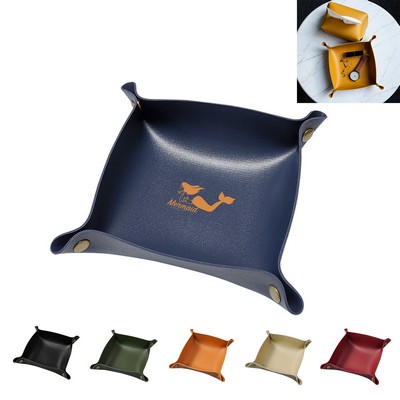 PU Leather Valet Tray