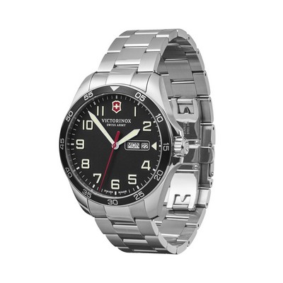 Victorinox Swiss Army Corporate Gifts Fieldforce Ø42 Black Dial Silver Stainless Steel Watch